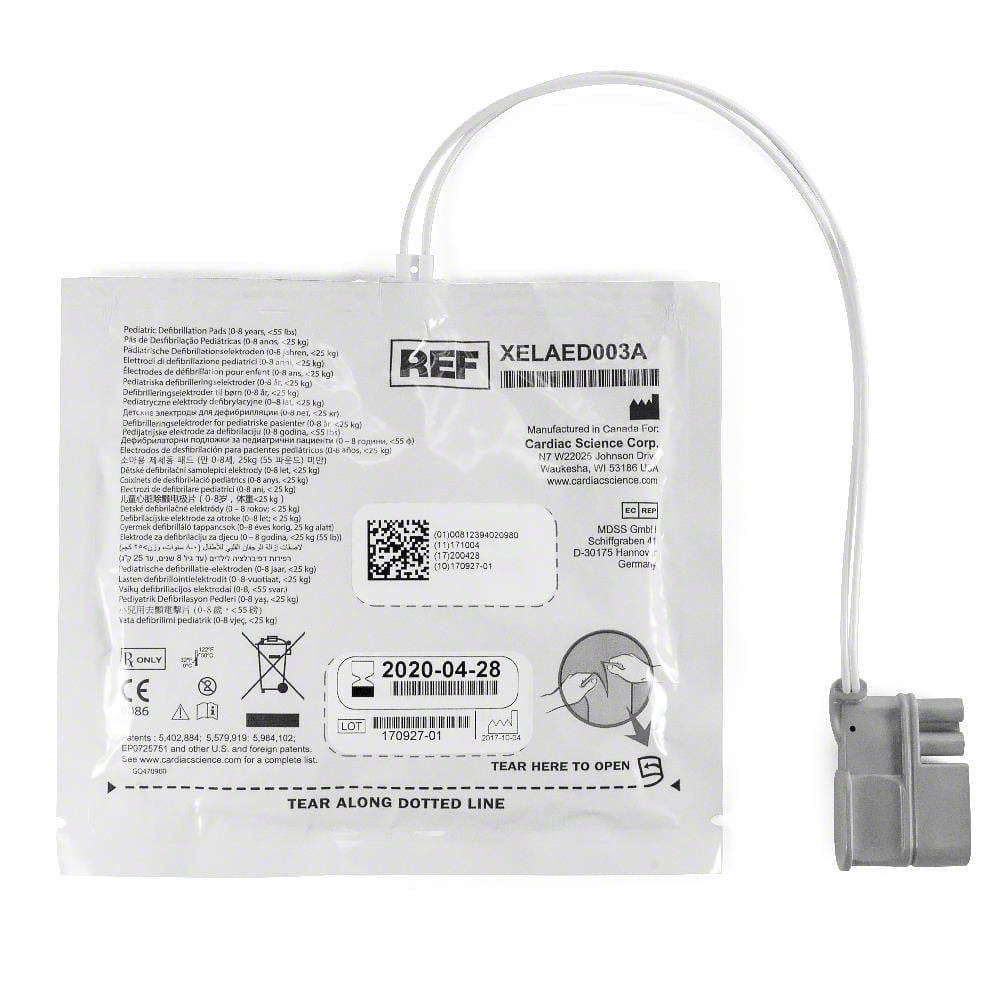 Cardiac Science Powerheart® G5 Pediatric Intellisense™ Defibrillation Electrode Pads Back