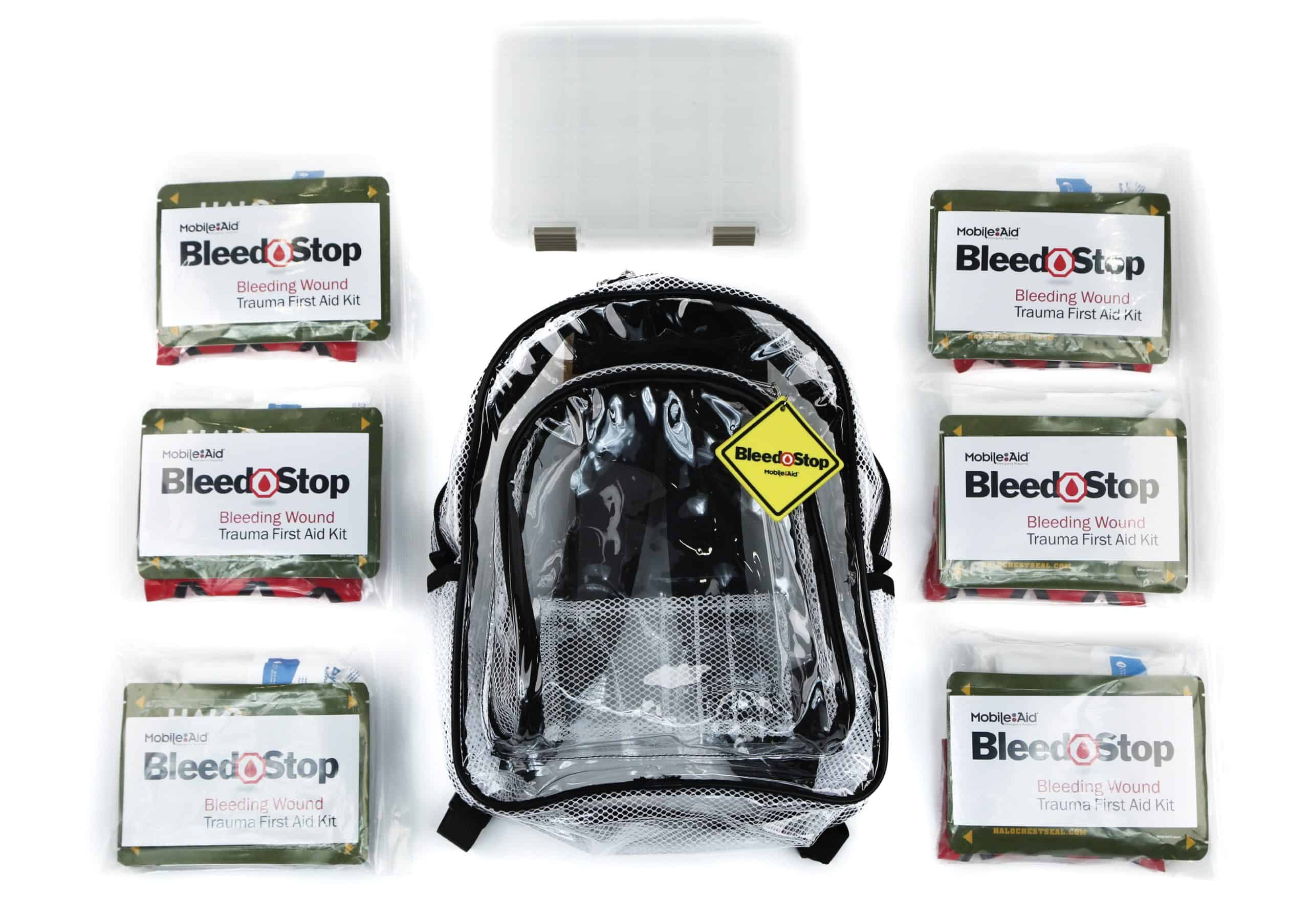 Clear-View™ BleedStop Backpack Kit with 6 Bleeding Control Throw Packs Product