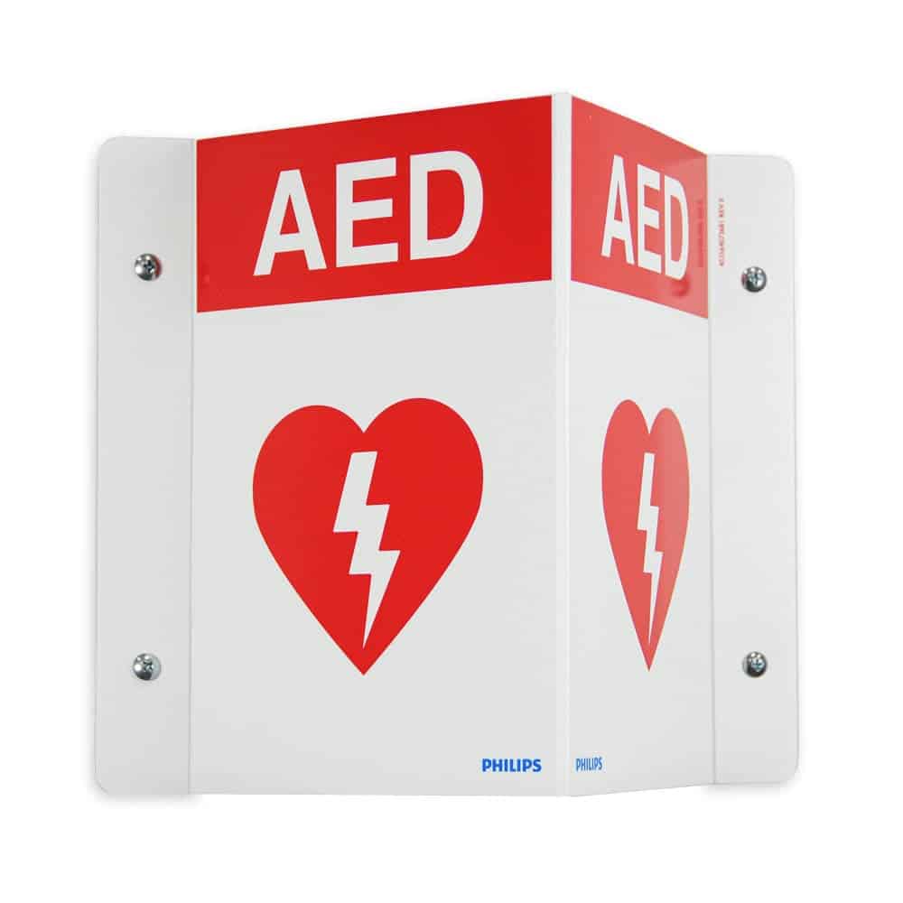 Philips AED Wall Sign (Red) Product