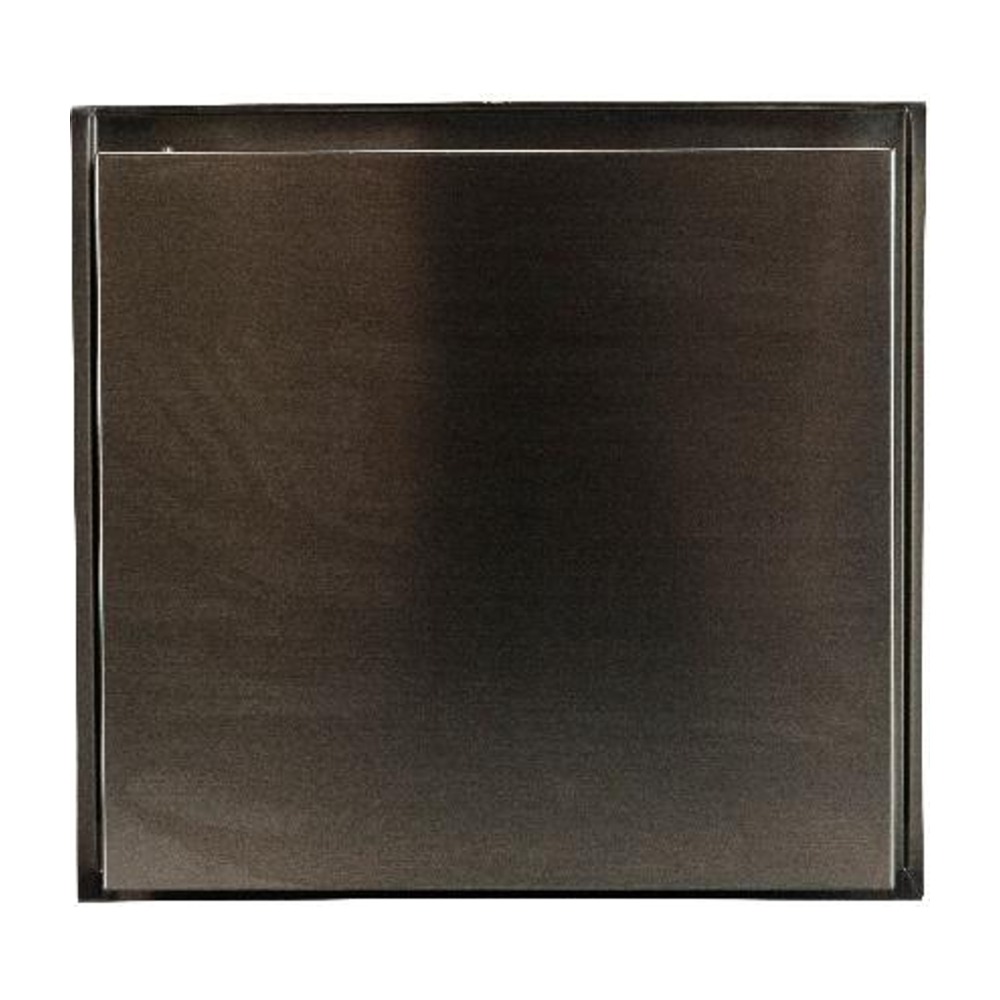 Cubix stainless steel semi recessed AED cabinet back view, large Cubix stainless steel semi recessed AED cabinet back view, large
